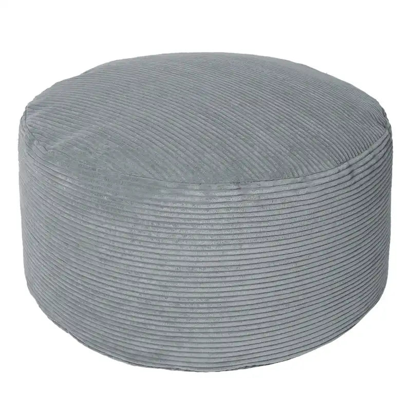 Grand pouf rond en velours côtelé pour l'intérieur, Coussin de sol surdimensionné pour le salon