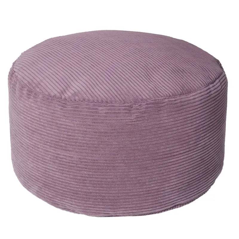 Grand pouf rond en velours côtelé pour l'intérieur, Coussin de sol surdimensionné pour le salon