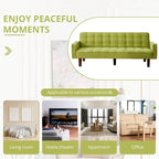 Canapé-lit futon, canapé-lit convertible moderne avec accoudoirs pour studio, bureau, appartement, petit espace de vie, salle de jeux