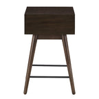 Table d'appoint en bois à 1 tiroir avec étagère ouverte, Table de chevet moderne pour salon et chambre à coucher