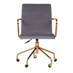 Chaise de bureau à roulettes avec hauteur réglable, roulettes pivotantes, chaise de bureau ergonomique