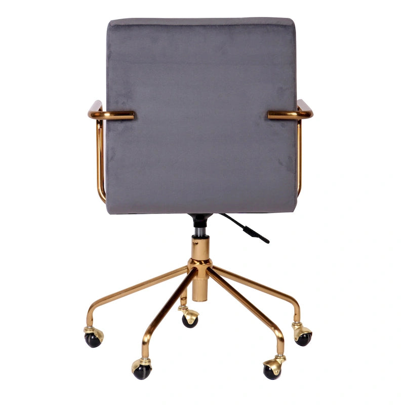 Chaise de bureau à roulettes avec hauteur réglable, roulettes pivotantes, chaise de bureau ergonomique