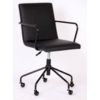 Chaise de bureau à roulettes avec hauteur réglable, roulettes pivotantes, chaise de bureau ergonomique