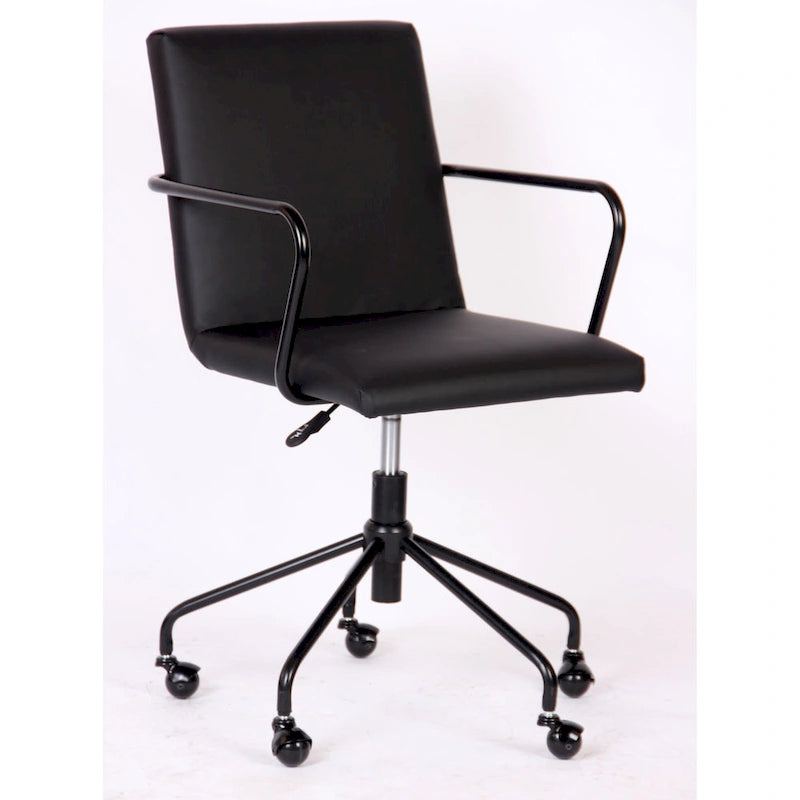 Chaise de bureau à roulettes avec hauteur réglable, roulettes pivotantes, chaise de bureau ergonomique