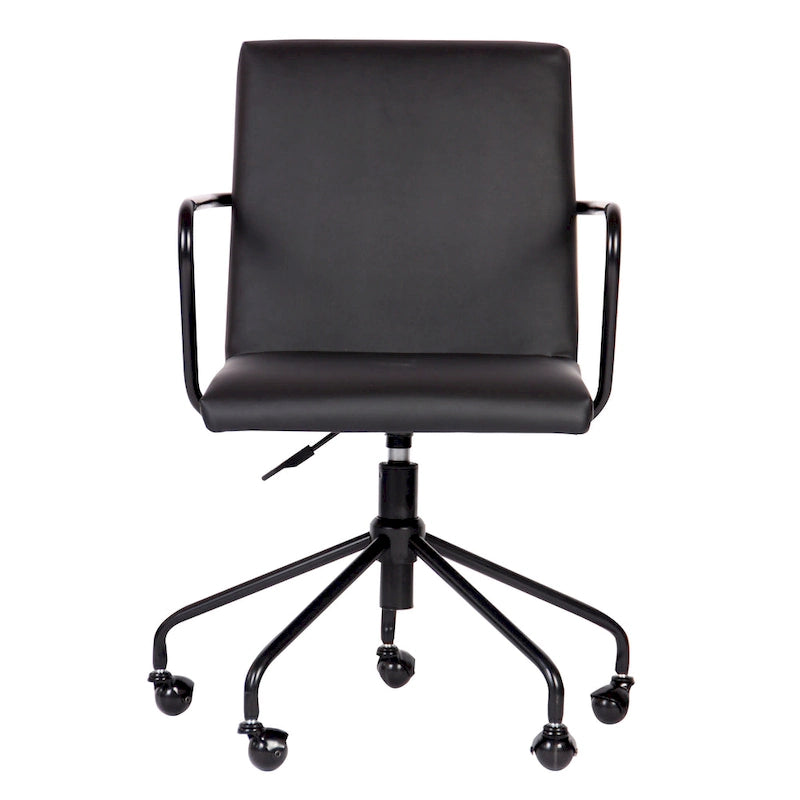 Chaise de bureau à roulettes avec hauteur réglable, roulettes pivotantes, chaise de bureau ergonomique