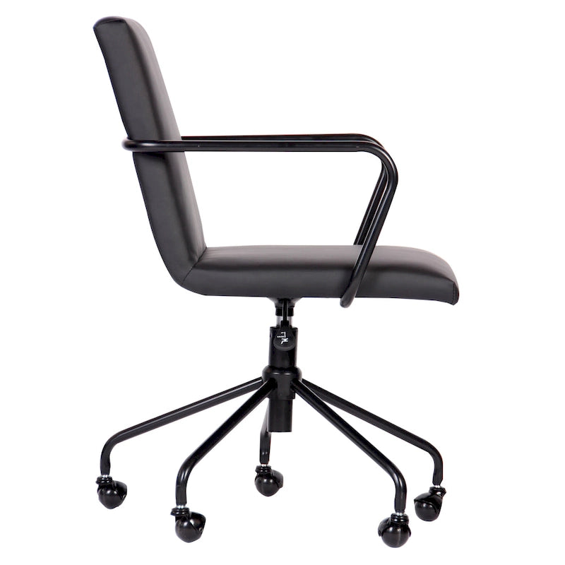 Chaise de bureau à roulettes avec hauteur réglable, roulettes pivotantes, chaise de bureau ergonomique