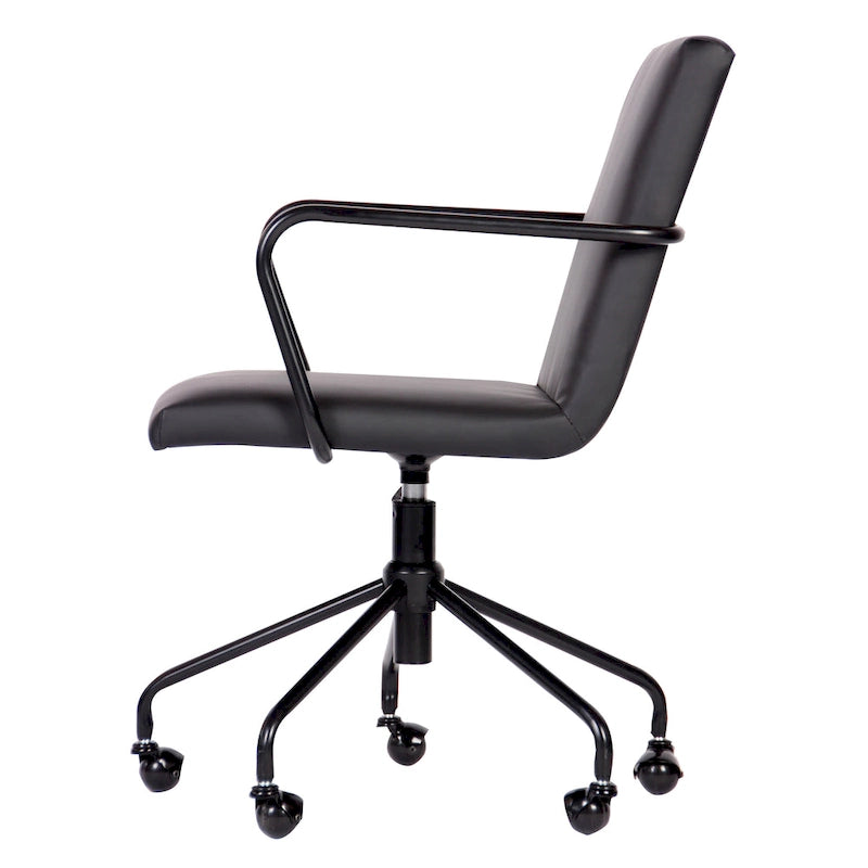 Chaise de bureau à roulettes avec hauteur réglable, roulettes pivotantes, chaise de bureau ergonomique
