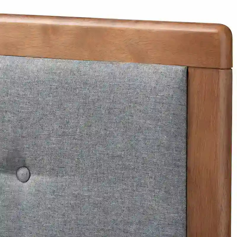 Lit plateforme Cosma moderne de transition en bois avec 4 tiroirs de rangement