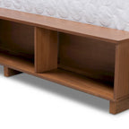 Lit plateforme Cosma moderne de transition en bois avec 4 tiroirs de rangement
