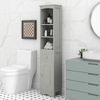 Armoire haute de salle de bain de 72 po avec tiroir et 5 tablettes ajustables