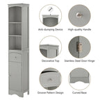 Armoire haute de salle de bain de 72 po avec tiroir et 5 tablettes ajustables