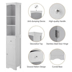 Armoire haute de salle de bain de 72 po avec tiroir et 5 tablettes ajustables
