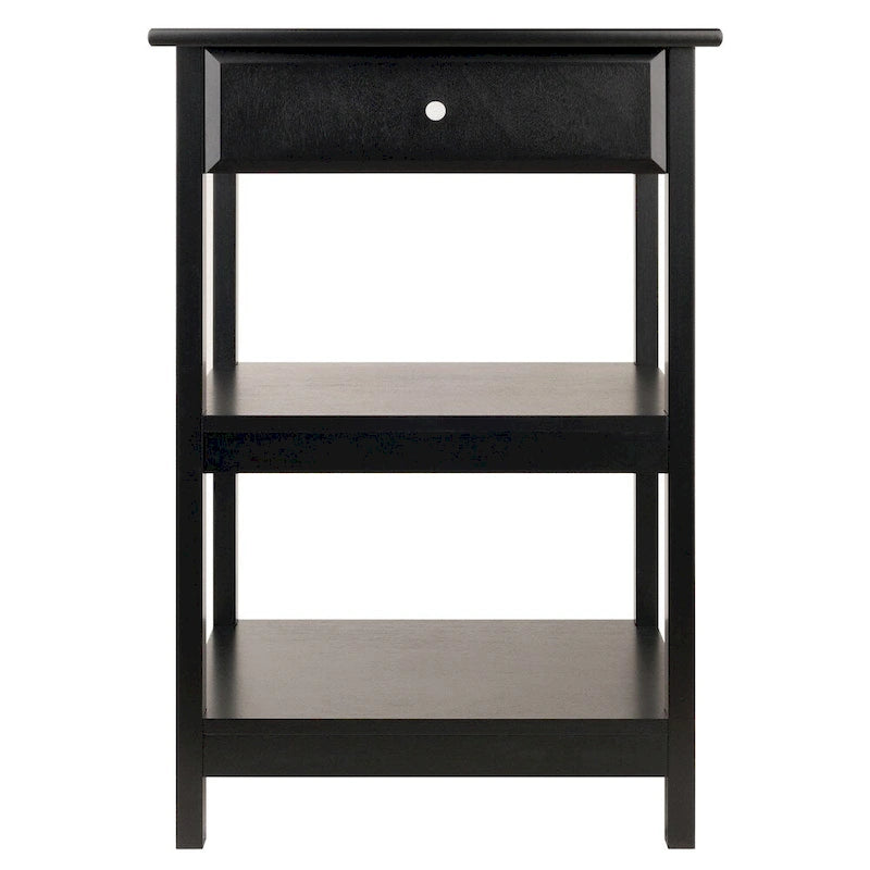 Meuble Imprimante Noir avec Rangement, Chariot Roulant Mobile pour Bureau à Domicile