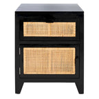 Table de chevet 1 tiroir 1 porte Coastal, style Dalia, table d'appoint de chambre avec rangement