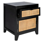 Table de chevet 1 tiroir 1 porte Coastal, style Dalia, table d'appoint de chambre avec rangement