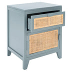 Table de chevet 1 tiroir 1 porte Coastal, style Dalia, table d'appoint de chambre avec rangement