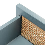 Table de chevet 1 tiroir 1 porte Coastal, style Dalia, table d'appoint de chambre avec rangement
