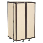 Meuble de Bar de Rangement Beige avec Étagères, 24Lx18Px42H Pouces, Meuble à Alcool Moderne pour Salon