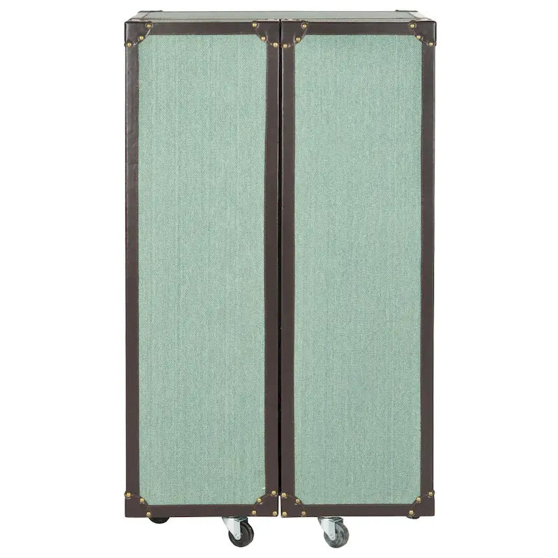 Meuble de Bar de Rangement Beige avec Étagères, 24Lx18Px42H Pouces, Meuble à Alcool Moderne pour Salon