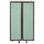 Meuble de Bar de Rangement Beige avec Étagères, 24Lx18Px42H Pouces, Meuble à Alcool Moderne pour Salon