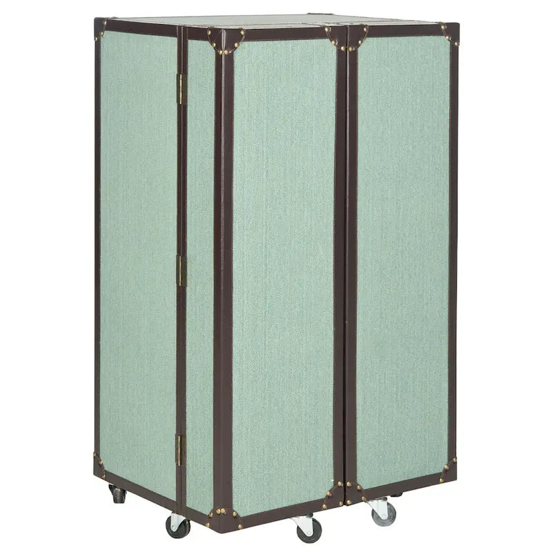 Meuble de Bar de Rangement Beige avec Étagères, 24Lx18Px42H Pouces, Meuble à Alcool Moderne pour Salon
