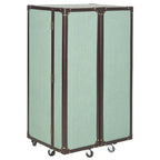 Meuble de Bar de Rangement Beige avec Étagères, 24Lx18Px42H Pouces, Meuble à Alcool Moderne pour Salon