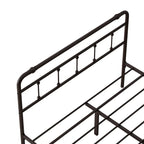 Cadre de lit plateforme en métal avec tête/pied de lit en fer forgé