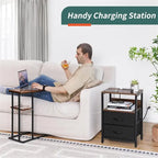 Table de chevet avec station de recharge