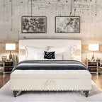 59 Bed Bench Ottoman with Storage Fabric