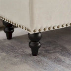Banc de lit/ottoman de 59 po avec rangement en tissu