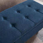 Banc de lit/ottoman de 59 po avec rangement en tissu
