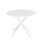 42,13 Table de salle à manger ronde moderne à pieds croisés
