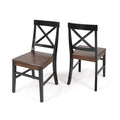 Chaises de salle à manger Roshan Farmhouse en bois d'acacia, lot de 2