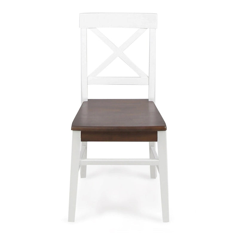 Chaises de salle à manger Roshan Farmhouse en bois d'acacia, lot de 2