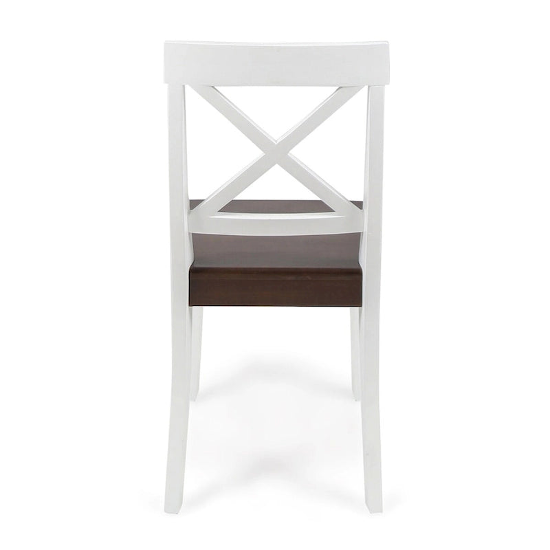 Chaises de salle à manger Roshan Farmhouse en bois d'acacia, lot de 2
