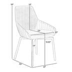 Lot de 2 chaises de salle à manger pivotantes Shin de 58 cm, incurvées, cuir synthétique gris, noir