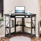 Bureau d'angle en L avec tiroir clavier, table d'étude et d'ordinateur pour bureau à domicile et dortoir