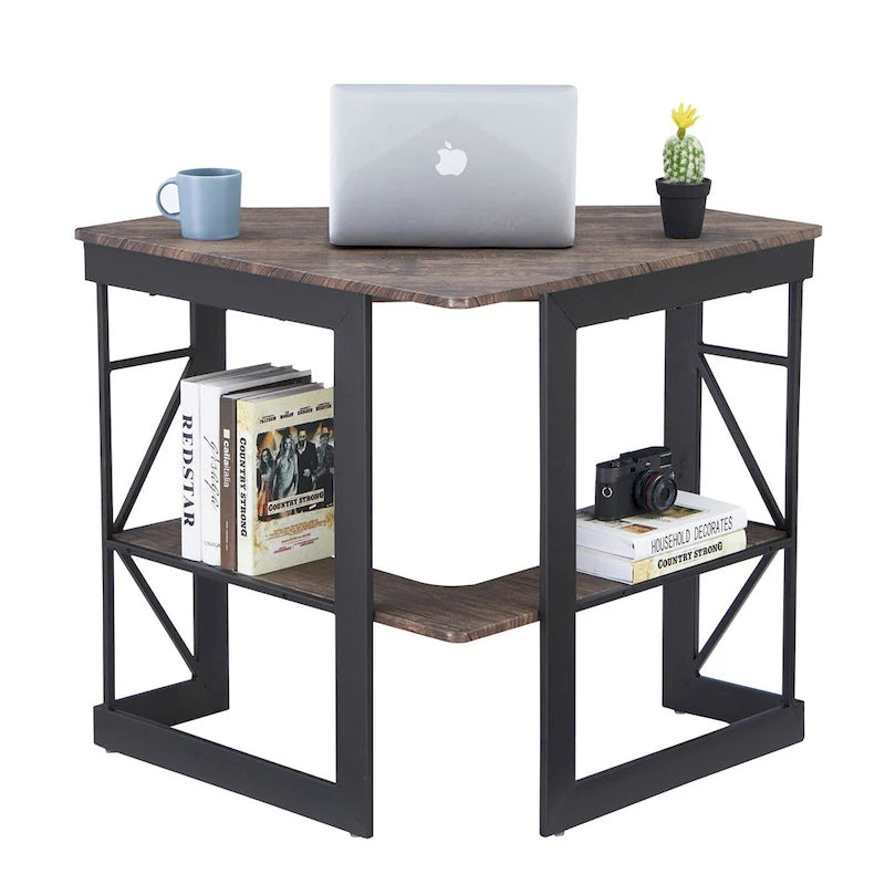 Bureau d'angle en L avec tiroir clavier, table d'étude et d'ordinateur pour bureau à domicile et dortoir