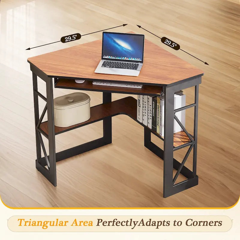 Bureau d'angle en L avec tiroir clavier, table d'étude et d'ordinateur pour bureau à domicile et dortoir