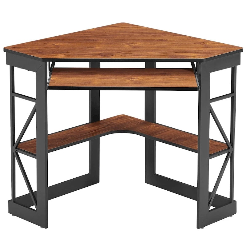 Bureau d'angle en L avec tiroir clavier, table d'étude et d'ordinateur pour bureau à domicile et dortoir