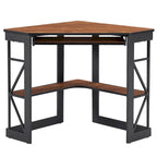 Bureau d'angle en L avec tiroir clavier, table d'étude et d'ordinateur pour bureau à domicile et dortoir