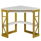 Bureau d'angle en L avec tiroir clavier, table d'étude et d'ordinateur pour bureau à domicile et dortoir