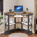 Bureau d'angle en L avec tiroir clavier, table d'étude et d'ordinateur pour bureau à domicile et dortoir