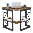Bureau d'angle en L avec tiroir clavier, table d'étude et d'ordinateur pour bureau à domicile et dortoir