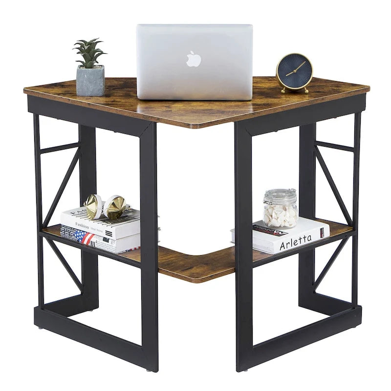 Bureau d'angle en L avec tiroir clavier, table d'étude et d'ordinateur pour bureau à domicile et dortoir