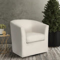Fauteuil club pivotant, fauteuil d'appoint rembourré avec base pivotante à 360° pour le salon