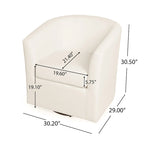Fauteuil club pivotant, fauteuil d'appoint rembourré avec base pivotante à 360° pour le salon