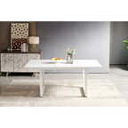 Table à manger extensible carrée 70,86 W avec pied en métal