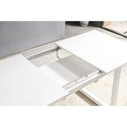 Table à manger extensible carrée 70,86 W avec pied en métal