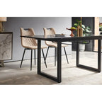 Table à manger extensible carrée 70,86 W avec pied en métal